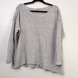 ASOS Womens Pullover Sweater Scoop Neck Long Sleeve Relaxed Fit Gray Medium